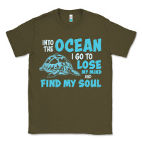 Army Green into the ocean i go to find my soul Classic Tee - linhVisuals