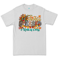 Dove Grey Thankful Blessed Kind Of Mess Premium Tee - CowhideDigitalArt