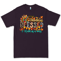 Plum Thankful Blessed Kind Of Mess Premium Tee - CowhideDigitalArt