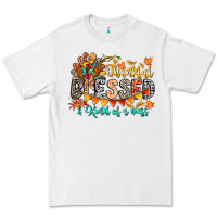 White Thankful Blessed Kind Of Mess Premium Tee - CowhideDigitalArt