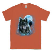Copper t shirt, grey wolf hunting ground, icy moon, forest, galaxy Classic Tee - linhVisuals