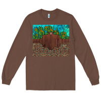 Chestnut custom cactus and sunflowers leopard turquoise Long Sleeve Tee - Artiststas
