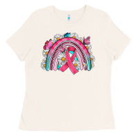 Bone Breast Cancer Rainbow Ladies Tee - Artiststas
