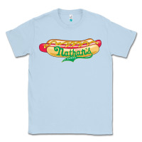 Dusty Blue resto, nathan's Classic Tee - linhVisuals