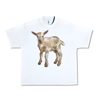 White Baby Saanen Goat Urban Heavy Tee - LillyAllenDesigns