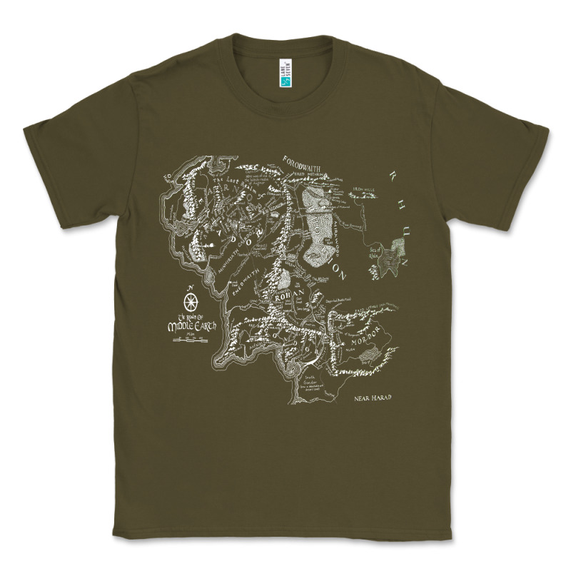 Middle Earth Map [tb] Classic Tee by linhVisuals | Teevron