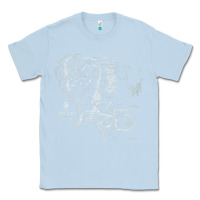 Dusty Blue middle earth map [tb] Classic Tee - linhVisuals