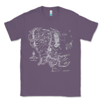 Lavender middle earth map [tb] Classic Tee - linhVisuals