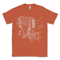Copper middle earth map [tb] Classic Tee - linhVisuals