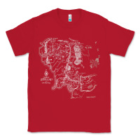 Red middle earth map [tb] Classic Tee - linhVisuals