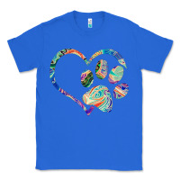 True Royal dog paw print tie dye rainbow dog lover rescue retro 70s t shirt Classic Tee - linhVisuals
