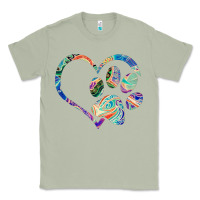 Dog Paw Print Tie Dye Rainbow Dog Lover Rescue Retro 70s T Shirt Classic Tee | Teevron