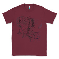 Burgundy middle earth map [tw] Classic Tee - linhVisuals