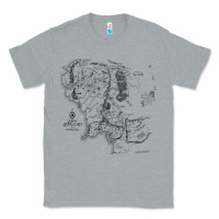 Heather Grey middle earth map [tw] Classic Tee - linhVisuals