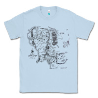 Dusty Blue middle earth map [tw] Classic Tee - linhVisuals