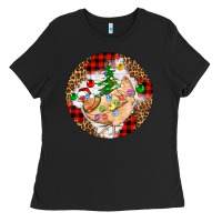 Black Christmas chicken Ladies Tee - Artiststas