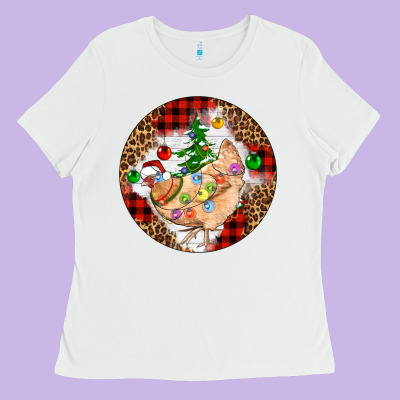 Christmas Chicken Ladies Tee Designed By Artiststas