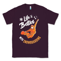 Plum snowboard t  shirt snowboarding i snowboarder i winter sports t  shirt Classic Tee - linhVisuals