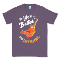 Lavender snowboard t  shirt snowboarding i snowboarder i winter sports t  shirt Classic Tee - linhVisuals