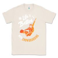 Natural snowboard t  shirt snowboarding i snowboarder i winter sports t  shirt Classic Tee - linhVisuals