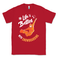 Red snowboard t  shirt snowboarding i snowboarder i winter sports t  shirt Classic Tee - linhVisuals