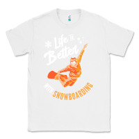 White snowboard t  shirt snowboarding i snowboarder i winter sports t  shirt Classic Tee - linhVisuals