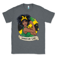Charcoal Heather jamaican black woman t shirt jamaica afro girl pride Classic Tee - linhVisuals