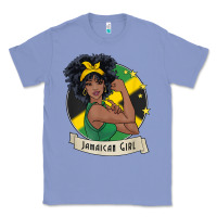 Colony Blue jamaican black woman t shirt jamaica afro girl pride Classic Tee - linhVisuals