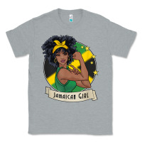 Heather Grey jamaican black woman t shirt jamaica afro girl pride Classic Tee - linhVisuals