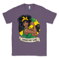 Lavender jamaican black woman t shirt jamaica afro girl pride Classic Tee - linhVisuals