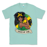 Seafoam jamaican black woman t shirt jamaica afro girl pride Classic Tee - linhVisuals
