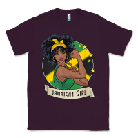 Plum jamaican black woman t shirt jamaica afro girl pride Classic Tee - linhVisuals
