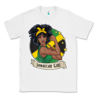 White jamaican black woman t shirt jamaica afro girl pride Classic Tee - linhVisuals