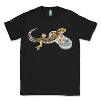 Leopard Gecko Playing Video Game Lizard & Reptiles Gamers T Shirt Classic Tee | Teevron