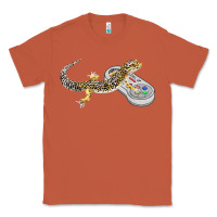Copper leopard gecko playing video game lizard & reptiles gamers t shirt Classic Tee - linhVisuals