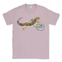 Lilac leopard gecko playing video game lizard & reptiles gamers t shirt Classic Tee - linhVisuals