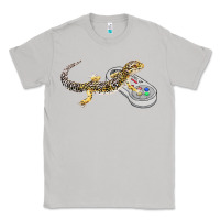 Moon Dust leopard gecko playing video game lizard & reptiles gamers t shirt Classic Tee - linhVisuals