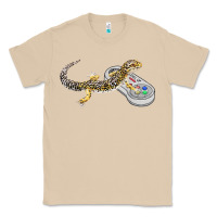 Mushroom leopard gecko playing video game lizard & reptiles gamers t shirt Classic Tee - linhVisuals