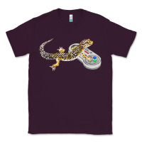 Plum leopard gecko playing video game lizard & reptiles gamers t shirt Classic Tee - linhVisuals