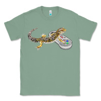 Sage leopard gecko playing video game lizard & reptiles gamers t shirt Classic Tee - linhVisuals