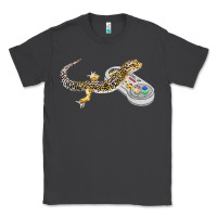 Smoke leopard gecko playing video game lizard & reptiles gamers t shirt Classic Tee - linhVisuals