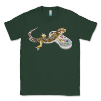 Sports Green leopard gecko playing video game lizard & reptiles gamers t shirt Classic Tee - linhVisuals