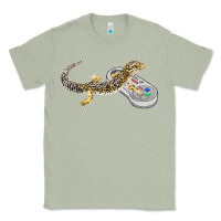 Matcha leopard gecko playing video game lizard & reptiles gamers t shirt Classic Tee - linhVisuals