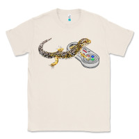 Natural leopard gecko playing video game lizard & reptiles gamers t shirt Classic Tee - linhVisuals