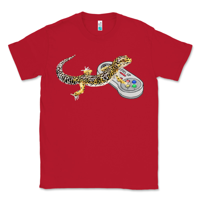 Leopard Gecko Playing Video Game Lizard & Reptiles Gamers T Shirt Classic Tee by linhVisuals | Teevron