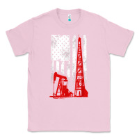 Bubblegum Pink oilfield shirt   us flag oil rig shirt Classic Tee - linhVisuals