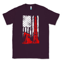 Plum oilfield shirt   us flag oil rig shirt Classic Tee - linhVisuals