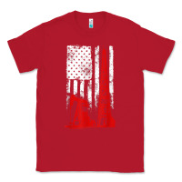 Red oilfield shirt   us flag oil rig shirt Classic Tee - linhVisuals