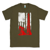 Army Green oilfield shirt   us flag oil rig shirt Classic Tee - linhVisuals