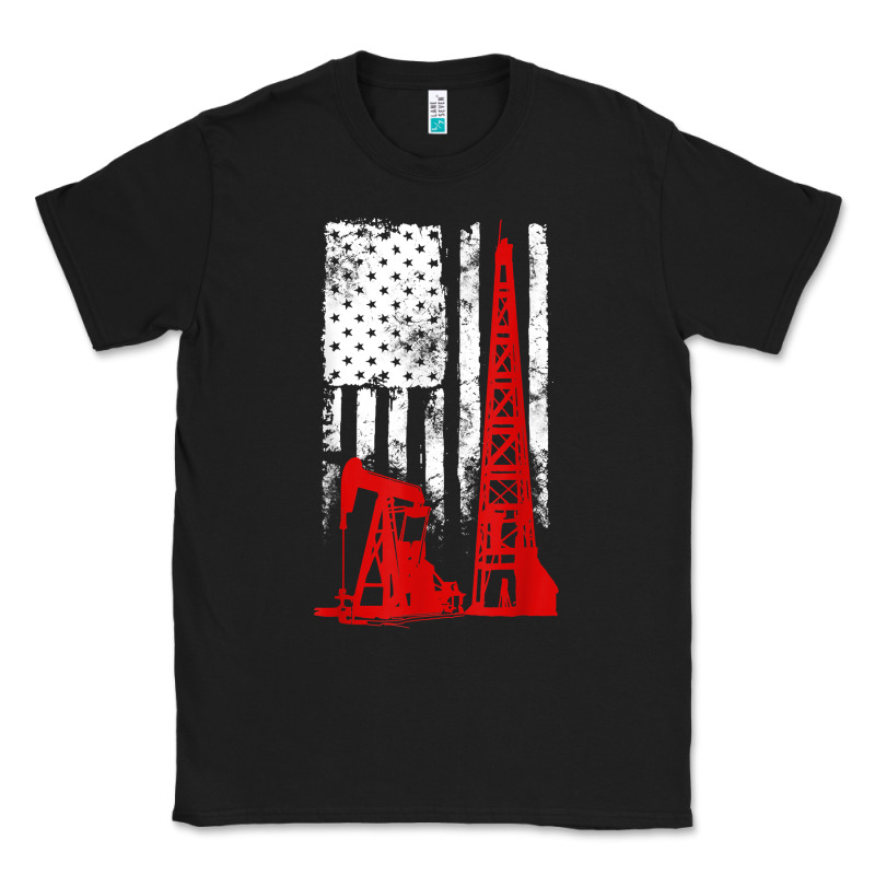 Oilfield Shirt   Us Flag Oil Rig Shirt Classic Tee by linhVisuals | Teevron